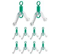 Fishing Line Space Bifurcation Tool, Fishing Line Bifurcator, 10X Double Hook Wire Bifurcation Device - 8 Ring Shaped Anti-Tangle Fishing Accessories