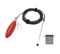Fishing Line with Float, Stainless Steel Fishing Cable, Multi-Lock Snap Clamp Holder, Rustproof Accessories for Outdoor Equipment, Reliable Fish Transport System for Kayak Trips on Pond Reservoi