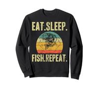 Fishing Lover Funny Fisherman Eat Sleep Fish Repeat Sweatshirt