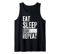 Fishing Lover Funny Fisherman Eat Sleep Fish Repeat Tank Top