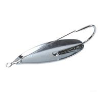 Fishing Lure, 7/14/21g Spoon Lure Hard Bait, Weedless Design Copper Metal, High-Reflective Snag-Free for Trout Bass Pike Fishing(64mm*22mm, 14g, 3/0 Silver)