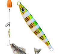 Fishing Lure | Artificial Glow in the Dark Metal Fishing Lure | Fast Sinking Luminous Fishing Equipment for Streams, Reservoirs, Rivers, Lakes, Beaches, Ponds