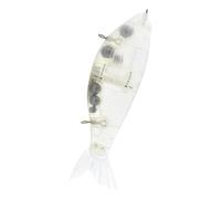 Fishing Lure Blanks, Crankbaits Unpainted Body Bait for Two Section Unpainted Lure Lure, Handmade Blank Hard Fishing Lures with Built-in Steel Ball for Amateur