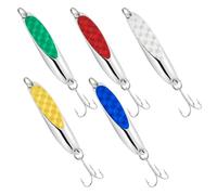 Fishing Lure - Efficiency Increase in Fishing Bait - Intensive Shiny with Rotating Movement Stainless Steel Bait Pack of 5 for Travel Camping Outdoor Fishing