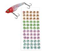 Fishing Lure Eyes - Adhesive Bait Stickers, 4D Realistic Fish Peepers, Holographic Depth Reflection, Waterproof Resin Curvature, Angling Tackle Component, Assorted 6mm Golden Set for Sea Lake