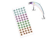 Fishing Lure Eyes, Bait Stickers Tackle Accessory, 0.24-0.47 Inches Eyes with Drip Molding, Lure Eye with Precise Build, Fishing Accessory with Realistic Design, Lured Eye for Beginner Fishermen Men