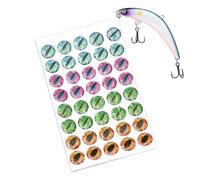 Fishing Lure Eyes - Self Adhesive Bait Stickers, Mixed Colours, Self Adhesive Bait Stickers, Realistic 4D Fishing Lure Eyes | For Beginners, Dads, Men, Outdoor, Water, Lake, River, Sea, 12 mm, 40