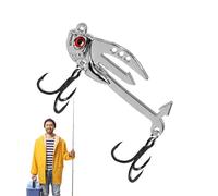 Fishing Lure for Bass, Trout Bait for the Lake, 2-in-1 Realistic Bait for | With 2 Hooks for Long Casting Sea Fishing Bait, Reinforced Groove Hook
