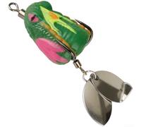 Fishing Lure Frog 6.2cm Constructed from Stainless Steel with Dual Bionics Sequin Effect and Realistic Movement Characteristics (Dark Green)