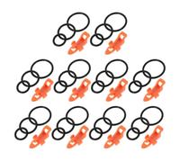 Fishing Lure Hook Keeper ABS Rod Accessory 10 Sets with Rings | Organises Bait Securely, Protects Finish during Shore Fishing, Smooth Surface, Simple Design, Supports Faster Setup
