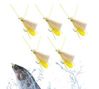 Fishing Lure Kit, 5-Piece Locust Bait Set, 0.28 Inches Realistic -Style Tackle with Hooks, Compact Fishing Accessories for Lake Pond Anglers, Bass and Freshwater Fish Use