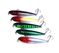Fishing lure kit with enhanced visibility through 3D holographic eyes and realistic scales, built to endure rigorous saltwater fishing conditions (2# color)