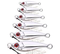 Fishing Lure - Metal Swimming Bait for Trout, Three-Dimensional Eyes Glittering Jig Bait for Trolling Night Fishing and All Waters