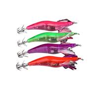 Fishing Lure - Pack for 4 10.5cm Shrimp Flashing LED Light Squid Jig Fishing Lure Prawn Tackle Hook .NOPEILVI
