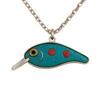 Fishing Lure Pendant | Beach Style Necklaces for Women, Colourful Lightweight Craft Jewellery for Children, Se référer à la description, Acrylic, Refer to description
