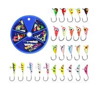 Fishing Lure | Portable Jig Heads Glow in the Dark 25 Pieces - Bait for Catfish and Freshwater Fish - For Men Anglers Fishermen Trout Catfish Crappie Saltwater Kayak Fly Fishing Surfing Sea Tong