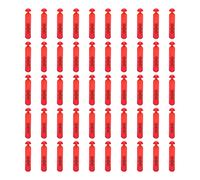 Fishing Lure Rattles Insert Tube | Stainless Steel Sound Bait Attractor for Bass/Trout/Panfish | 50 Pack PVC Noise Maker for Soft Plastic Baits (Red)