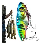 Fishing Lure | Realistic Metal Swimming Bait with Hook | Saltwater VIB Sinking Fishing Lure - for Outdoor, Saltwater, Lake, River, Shore, Kayak, Trout, Bass, Carp and Salmon