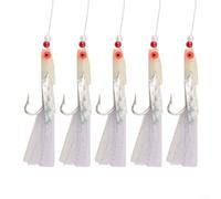 Fishing Lure Rigs 5pcs Set with 6 Hooks Designed for Effective Herring and Mackerel Fishing