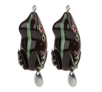 Fishing Lure Sequin Lure Frog Fishing Lure 2 Pack Colorful Artificial Frog Baits with Hooks Tackle Accessories for Freshwater Saltwater Fishing ABS Material 5.5cm 24g (4#)