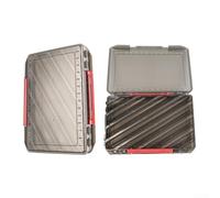 Fishing Lure Storage Box with Y Shaped Drain Holes Double Sided Structure and ABS Material for Tackle Organization (red)
