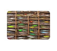 (Fishing Lure Style) Printed Door Rugs for Bath Room,Bedroom and Office 16 X 24 in Floor Bath-mat, Soft Non-Slip Modern Indoor Carpets.