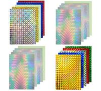 Fishing Lure Tape Stickers, 20pcs Reflective Fish Scales Sticker Holographic Adhesive Film Flash Lure Tape for Making DIY Crafts Tool Fishing