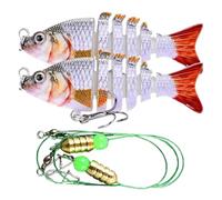 Fishing Lure | Two Piece Soft Segmented Lure Set | Fishing Lures for Zander, Trout, Salmon, Catfish, Saltwater and Water