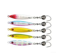 Fishing Lure with 3D Eye Design and Bright Shimmering Colors, Metal Artificial Bait for Various Fishing Conditions, Optimized for Shore and Lake Use (5# 30g)