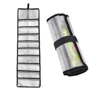 Fishing Lure Wraps - 10 Pockets Roll Up Waterproof Protective | Roll Bag for Rubber Bait for Saltwater | For Outdoor Kayak, Boat, Shore, Surf Bench, Lake, River, Home, Kitchen, School, Office, Fitness