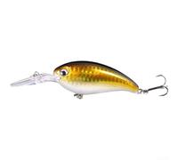 Fishing Lures, 14g Crankbait with 3D Realistic Eyes, Flexible Floating Hard Bait for Bass, Saltwater and Freshwater Outdoor Fishing Tackle Gear(I)