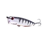 Fishing Lures 1pc Fishing Topwater Lures 11 Colors Floating Popper Lure Hooks Crank Baits Tackle Tool 6.5cm 12g Wobblers(6)