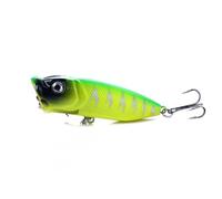 Fishing Lures 1pc Fishing Topwater Lures 11 Colors Floating Popper Lure Hooks Crank Baits Tackle Tool 6.5cm 12g Wobblers(11)