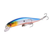 Fishing Lures 1Pcs Floating Minnow Fishing Lures 3D Eyes Crankbaits 10cm/8.4g Artificial Hard Bait Wobblers Carp Pike Tackle(J)