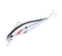 Fishing Lures 1Pcs Minnow Fishing Lures 10cm 8.5g Floating Wobblers Tackle Hard Bait 3D Eyes Artificial Crankbait For Bass Pike Swimbait(D)