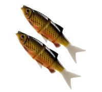 Fishing Lures - 2 Pieces Soft Lures Simulation Fishing, Swimmers for Throwing and for Saltwater, Freshwater Ice Shore, Camping, Pond Kayak Outdoor Bass Trout Catfish