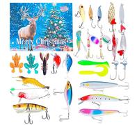 Fishing Lures 2025 | 24 Days Countdown Christmas with Lures for Men | Fishing Bait Set for Men Boys Fisherman Father Husband