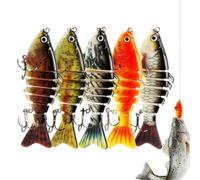 Fishing Lures, 3D Bait for Perch and Trout, Realistic Swimming Bait with 3D Swimming Action for Trout, Catfish, Perch, Sweet and Saltwater Fishing