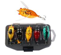 Fishing Lures 3D Cicada Shape Fish Lure 5 Pieces