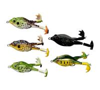 Fishing Lures, 5Pcs High Catch Rate Spinner Baits, 1.5" Metal Propeller with Floating Tail - Bass & Trout Lures in 3 Colors