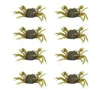 Fishing Lures, 8PCS 13cm Artificial Crab Bait Soft Silicone Fishing Lures Simulation Crab Baits Metal Hook for Fresh Saltwater(breen)