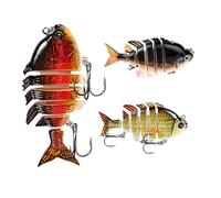 Fishing Lures Bass, Swimbait Multi Jointed | Realistic Swimming Baits with Treble Hooks Fish Lure Kit - Crankbaits for Swimming, Freshwater & Saltwater, Bass,