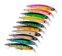 Fishing Lures, Fishing Lures for Freshwater, Set of 10, Rustproof Accessories with Realistic 3D Gills & Eyes, Pre-Assembled Jig Heads for Men, Father's Day & Beginners of Fishing