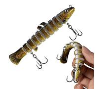 Fishing Lures, Fishing Lures Soft Baits | Glow in The Night Simulation Loach Bait, Multi Joint Simulated Lyer with Hook, Fishing Gear for Freshwater Saltwater