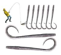 Fishing Lures for | 8 Realistic Soft Lures for Fishing - Soft Hooks for Fish Trout Perch Carp in Pond with Realistic Swimming Design