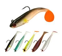 Fishing Lures for Bass Crappie Trout Walleye - Easy Catch Pre-Rigged Soft Swimbait with Unique Vibrating Swim Action Trembly Sinking Move for More Bites, Family Fishing