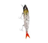 Fishing Lures for Black Bass - Multi-Segment Floating Bait with Built-in Glitter - Fishing Lures for Beginners | for Trout Catfish Trains Men Women Beginners Amateur