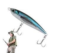 Fishing Lures for Pole, Large Slow Immersion Lure | Portable Lures Pencils with Hook for Lake River Brook Swamp Freshwater Saltwater
