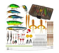 Fishing Lures for Water, Fishing Lure Set | Fishing Stuff 80 Pieces,Fishing Supplies,Realistic Scale Models Swimming Lures Bass Baits with Realistic Fish Eyes for Men