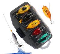 Fishing Lures Kit, Five Lures for Freshwater Fish | Lightweight Fishing Accessories Outdoor Equipment for River Lake Kayak
